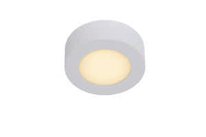 Lucide BRICE-LED - Plafonnière Badkamer - Ø 11,7 cm - LED Dimb. - 1x8W 3000K - IP44 - Wit