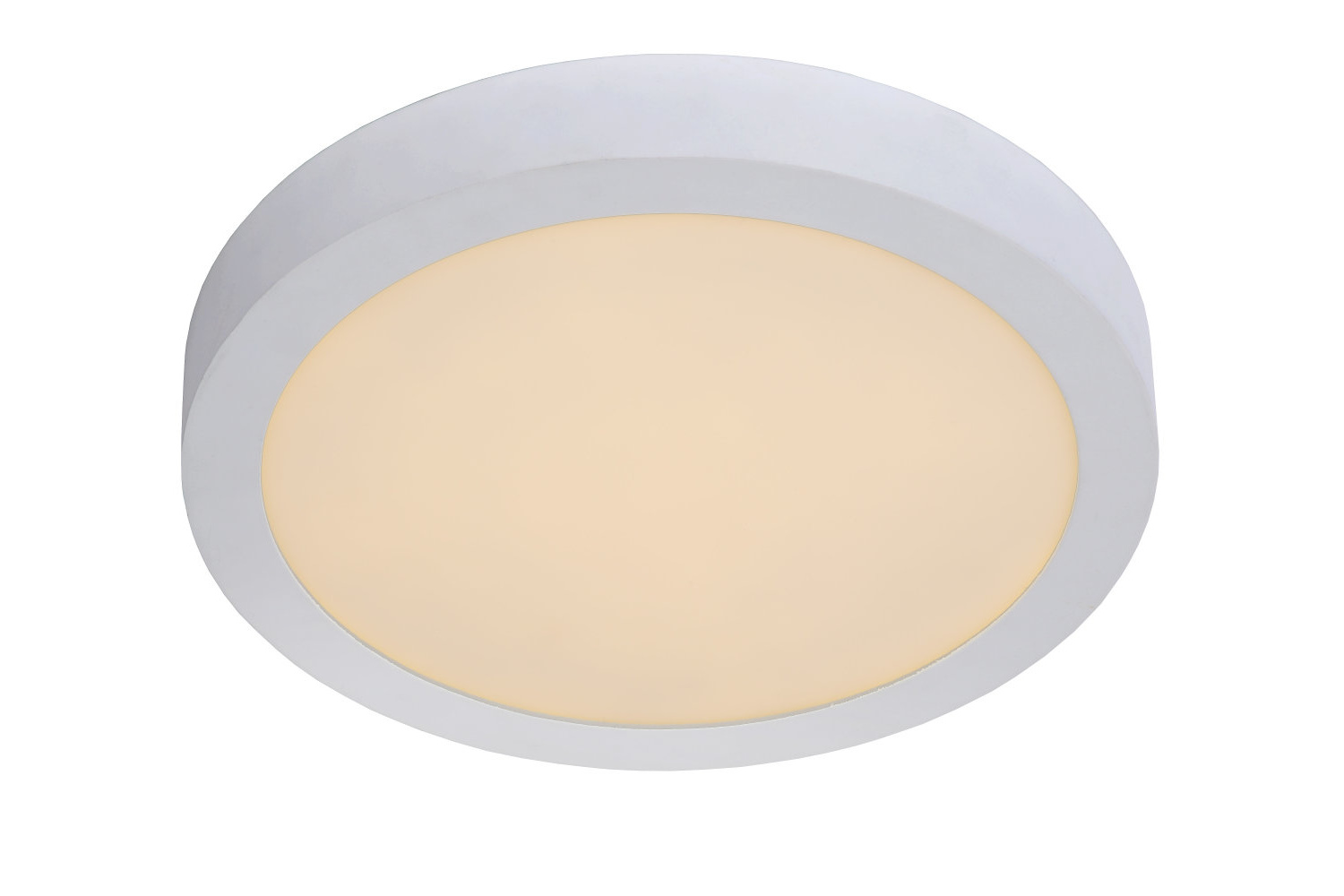 Lucide BRICE-LED - Plafonnière Badkamer - Ø 30 cm - LED Dimb. - 1x30W 3000K - IP44 - Wit