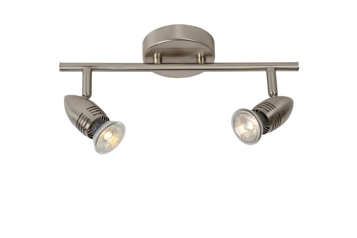 Lucide CARO-LED - Plafondspot - LED - GU10 - 2x5W 2700K - Mat chroom