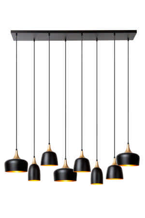 Lucide CHAYANNE - Hanglamp - 8xE14 - Zwart