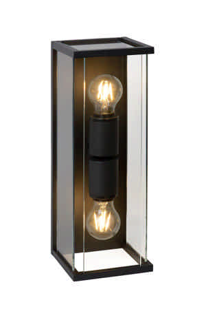 Lucide CLAIRE - Wandlamp Binnen/Buiten - 2xE27 - IP54 - Antraciet