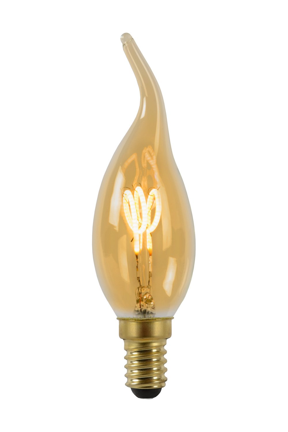 Lucide CT35 - Filament lamp - Ø 3,5 cm - LED Dimb. - E14 - 1x3W 2200K - Amber