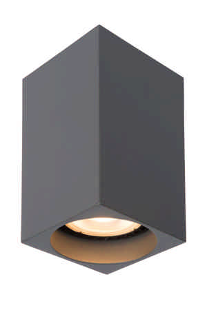 Lucide DELTO - Plafondspot - LED Dim to warm - GU10 - 1x5W 2200K/3000K - Grijs