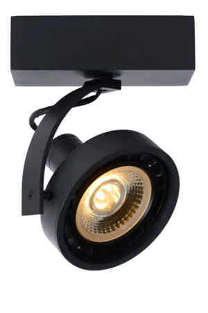 Lucide DORIAN - Plafondspot - Ø 11,7 cm - LED Dim to warm - GU10 (ES111) - 1x12W 2200K/3000K - Zwart