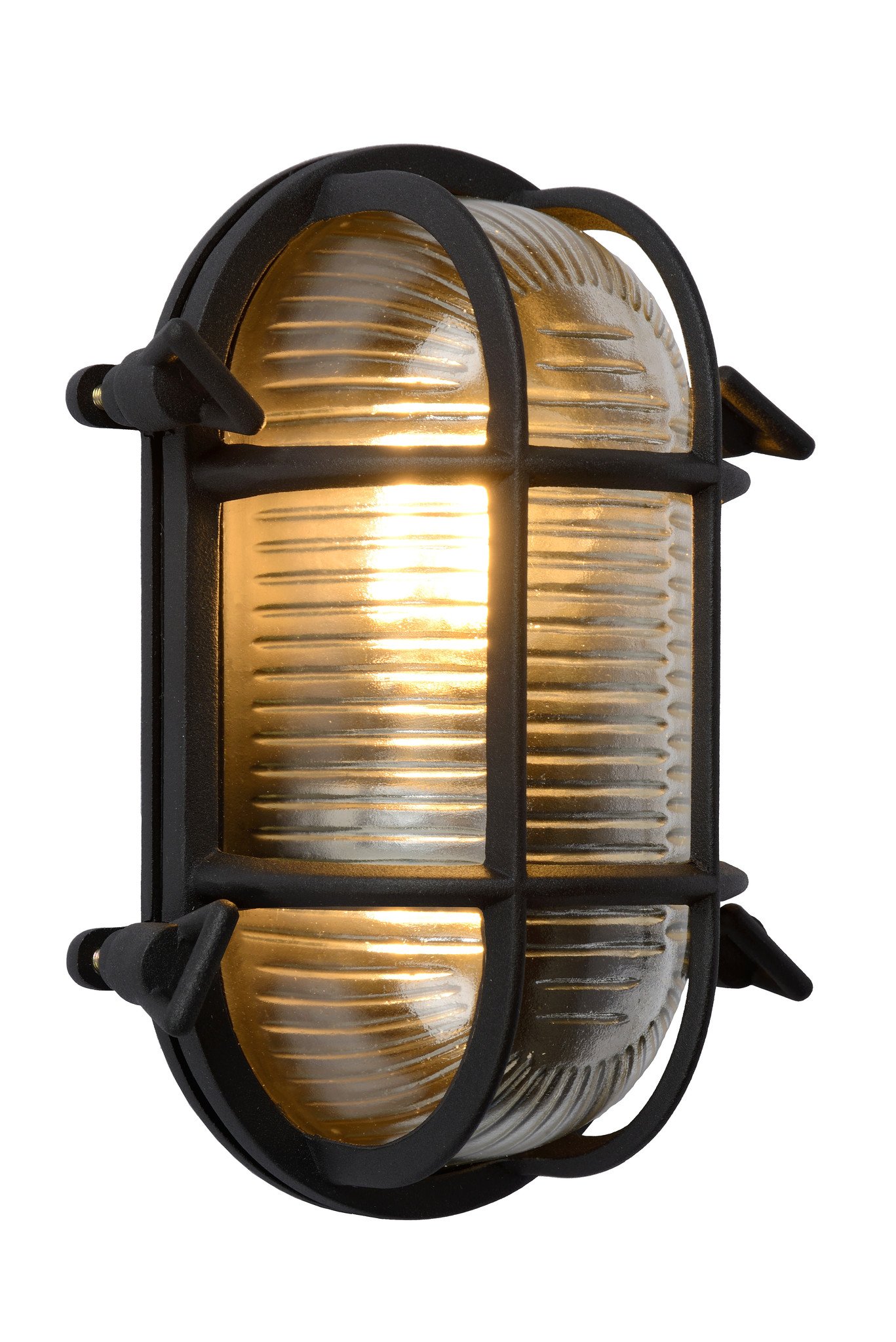 Lucide DUDLEY - Wandlamp Binnen/Buiten - 1xE27 - IP65 - Zwart