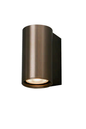 Lucide DUPLA - Wandspot / Wandlamp - 1xGU10 (MR11) - Roest bruin