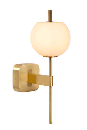 Lucide ELDA - Wandlamp Badkamer - 1xG9 - IP44 - Mat Goud / Messing