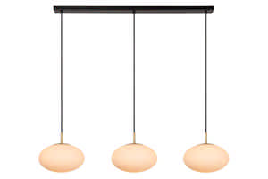 Lucide ELYSEE - Hanglamp - 3xE27 - Opaal