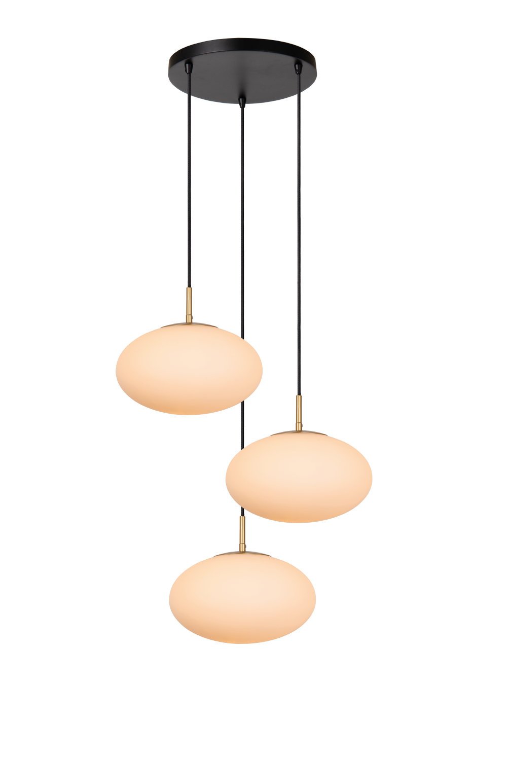 Lucide ELYSEE - Hanglamp - Ø 55 cm - 3xE27 - Opaal