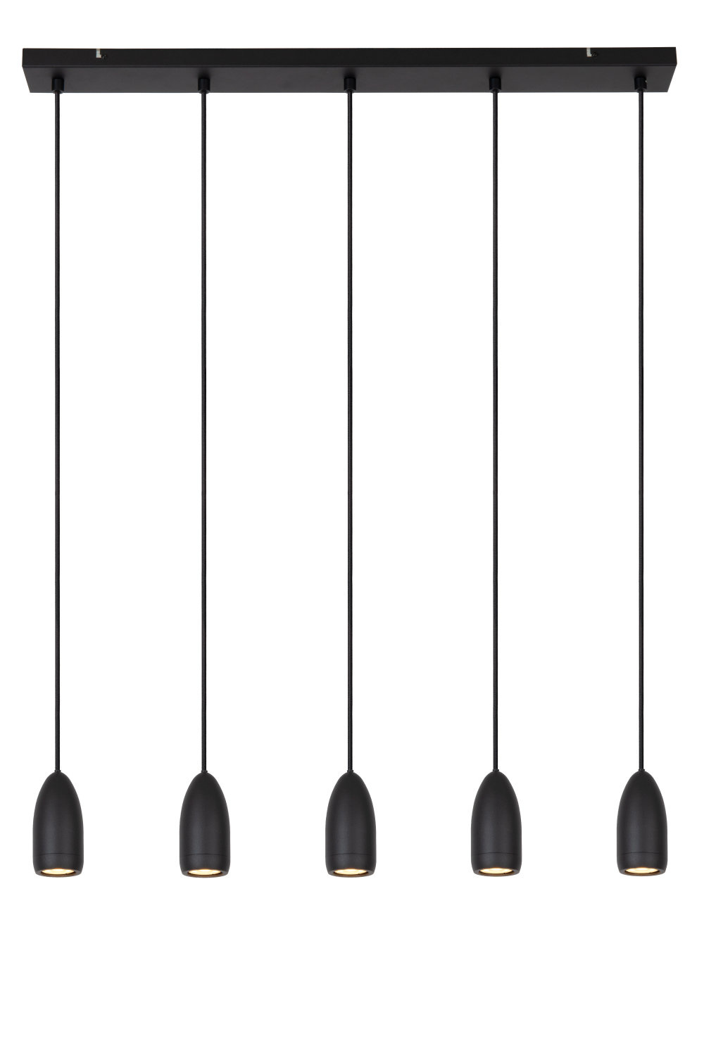 Lucide EVORA - Hanglamp - Ø 10 cm - 5xGU10 - Zwart