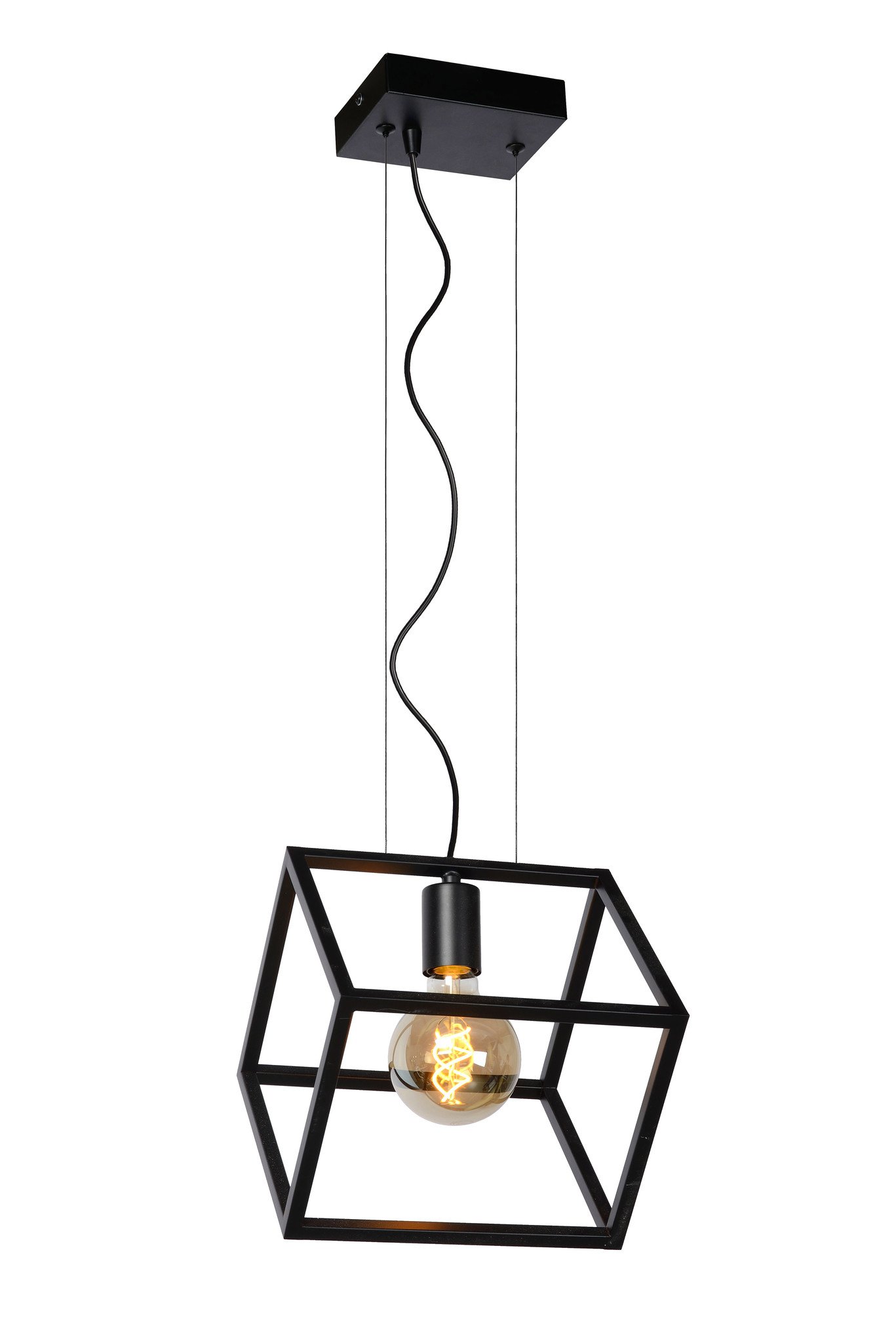 Lucide FABIAN - Hanglamp - 1xE27 - Zwart