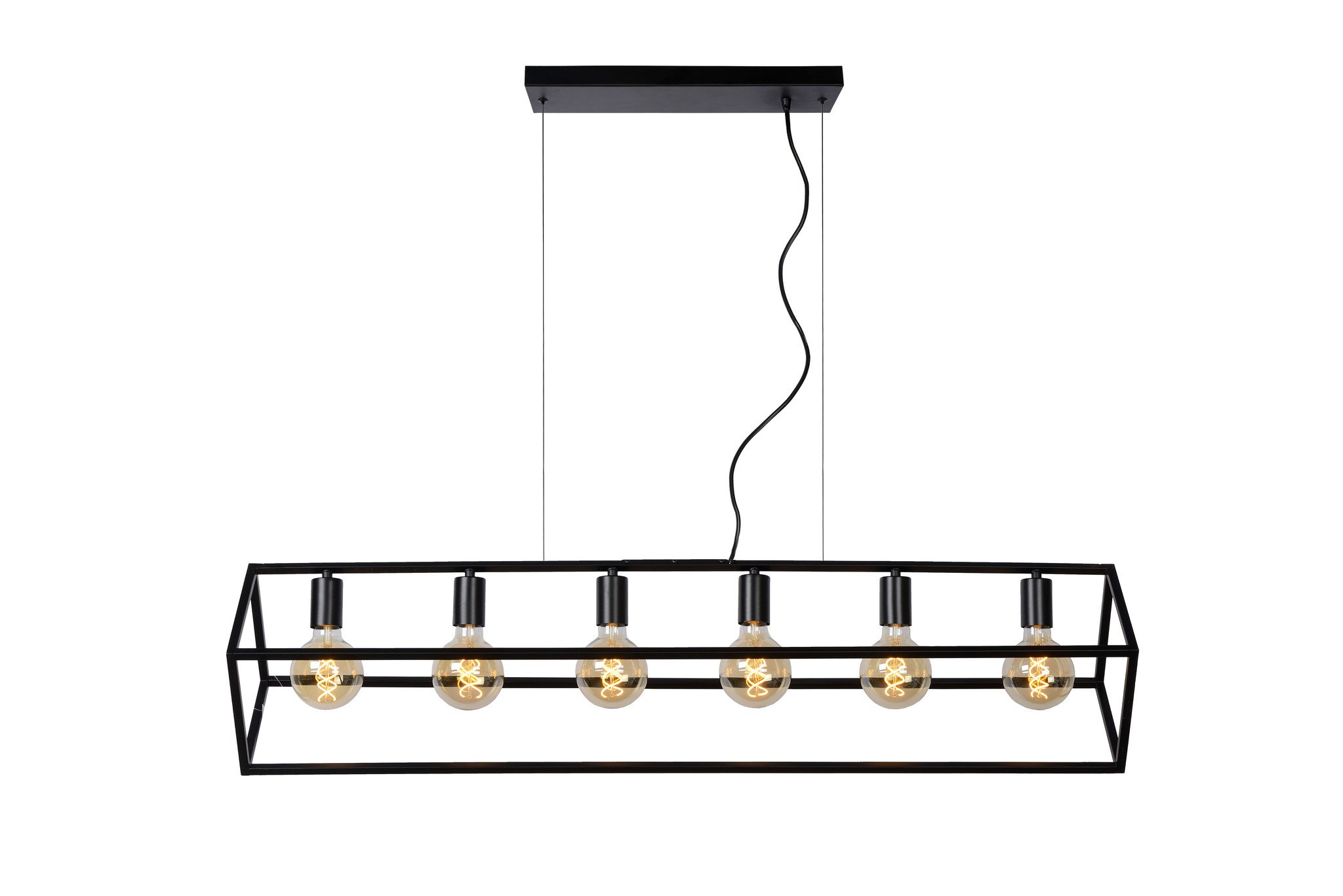 Lucide FABIAN Hanglamp, zwart, 6xE27.