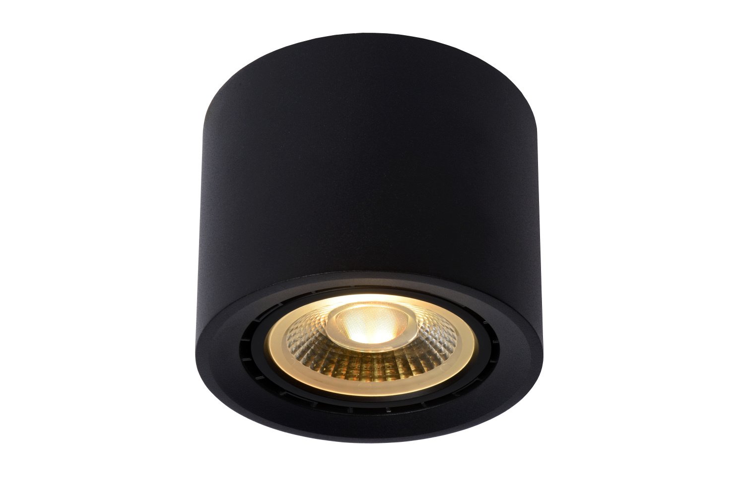 Lucide FEDLER - Plafondspot - Ø 12 cm - LED Dim to warm - GU10 (ES111) - 1x12W 2200K/3000K - Zwart