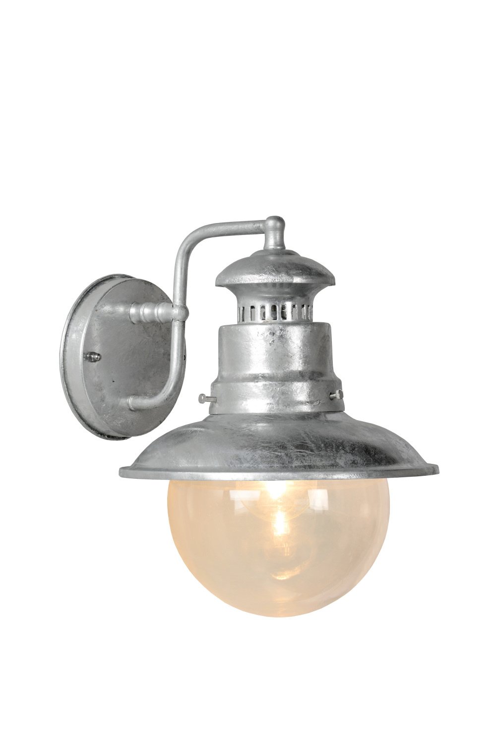 Lucide FIGO - Wandlamp Binnen/Buiten - 1xE27 - IP44 - Zink