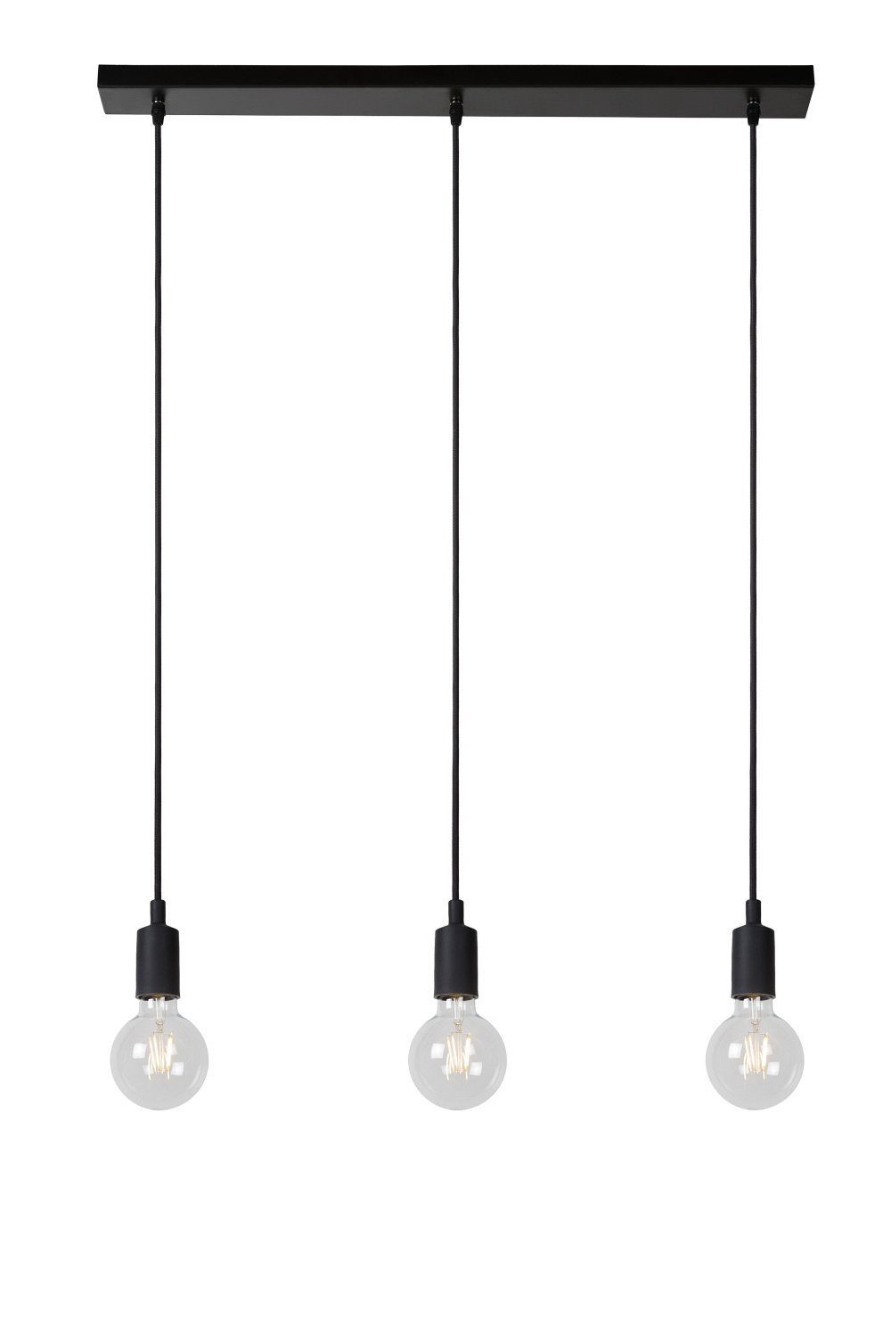 Lucide FIX - Hanglamp - 3xE27 - Zwart