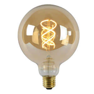 Lucide G125 - Filament lamp - Ø 12,5 cm - LED Dimb. - E27 - 1x4,9W 2200K - Amber