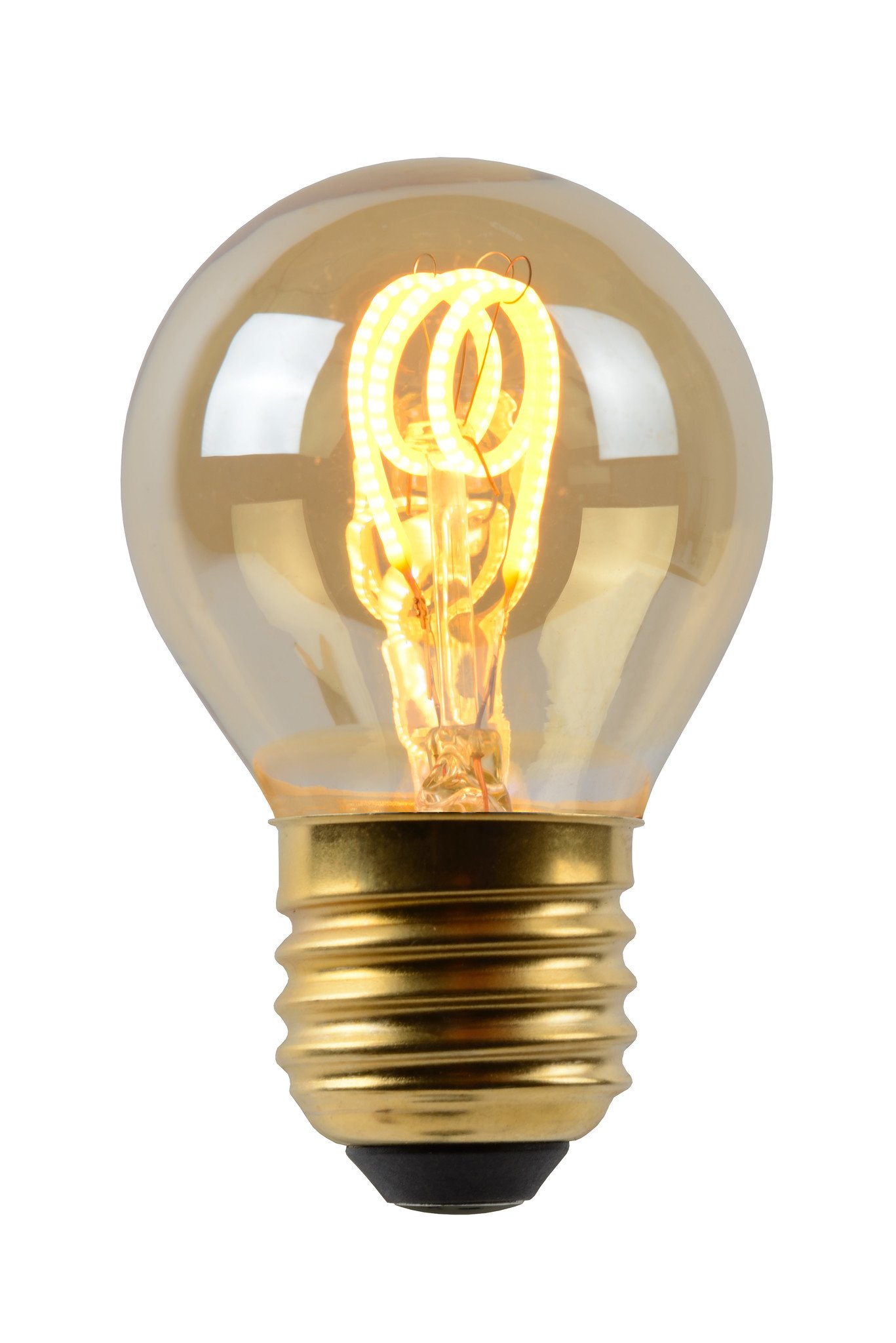 Lucide G45 - Filament lamp - Ø 4,5 cm - LED Dimb. - E27 - 1x3W 2200K - Amber