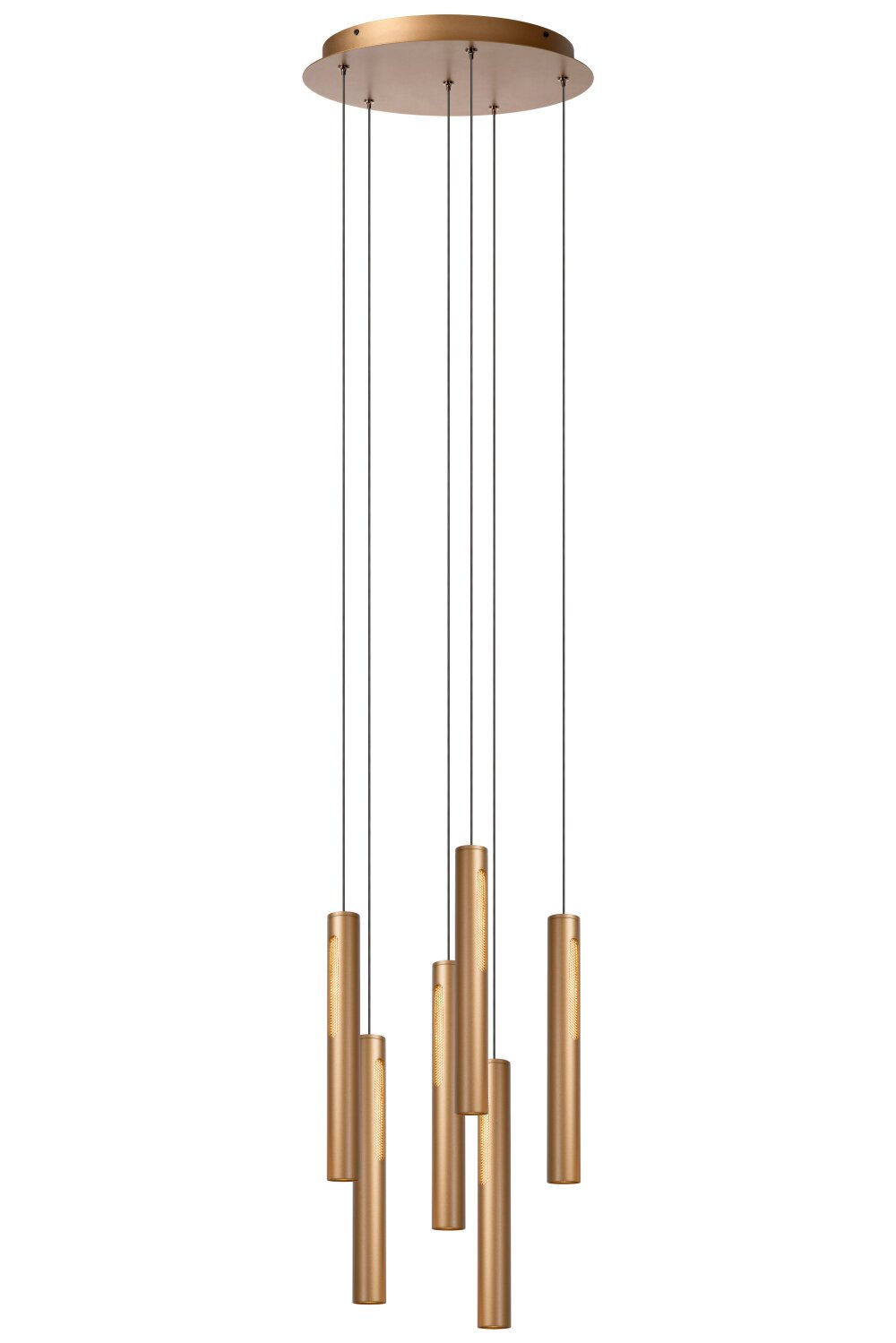 Lucide Premium GRIFFITH - Hanglamp - Ø 38 cm - LED Dimb. - CCT - 6x6W 2700K/4000K - Brons