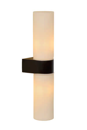 Lucide JESSE - Wandlamp Badkamer - 2xG9 - IP44 - Zwart