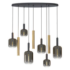 Lucide JOANET - Hanglamp - 6xE27 - Messing