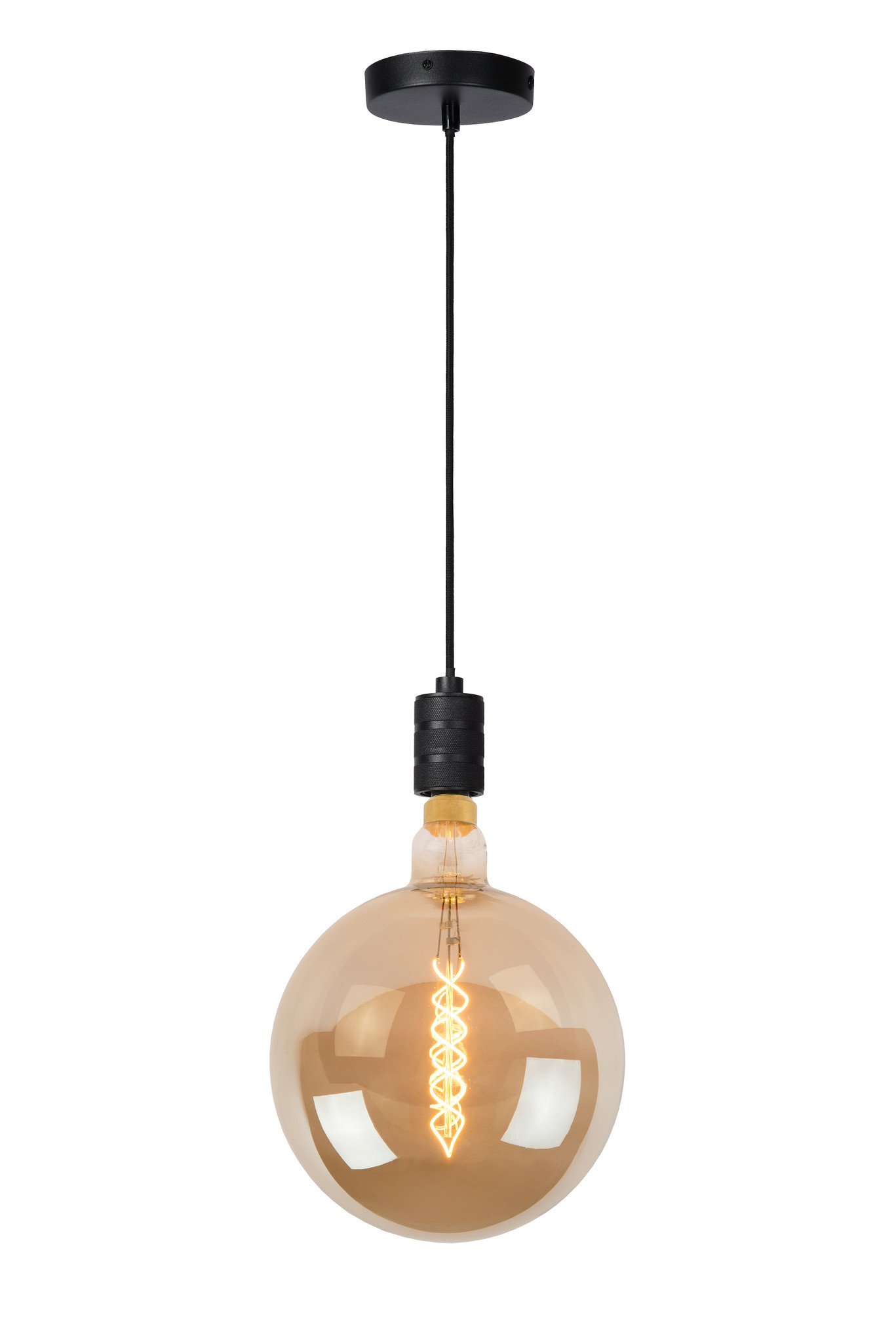 Lucide JOVA - Hanglamp - Ø 10 cm - 1xE27 - Zwart