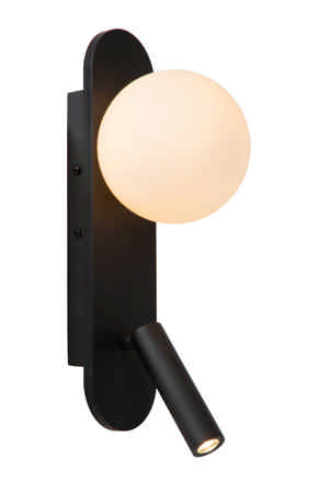 Lucide KELLY - Bedlamp / Wandlamp - LED - 1x3,5W 3000K - Zwart