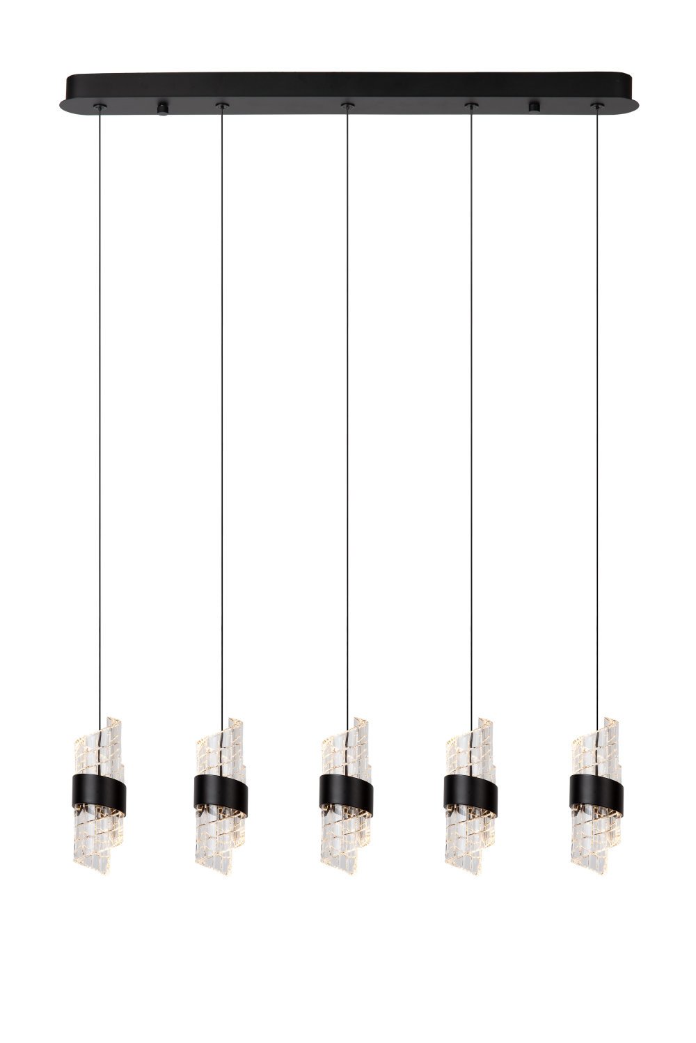 Lucide KLIGANDE - Hanglamp - LED Dimb. - 5x7,8W 2700K - Zwart