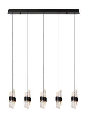 Lucide KLIGANDE - Hanglamp - LED Dimb. - 5x7,8W 2700K - Zwart