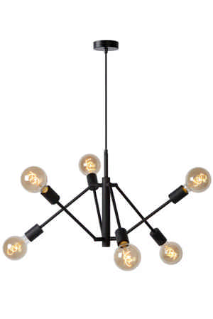 Lucide Hanglamp 6xE27 Zwart