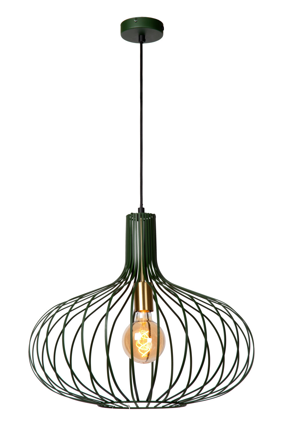 Lucide MANUELA - Hanglamp - Ø 50 cm - 1xE27 - Groen