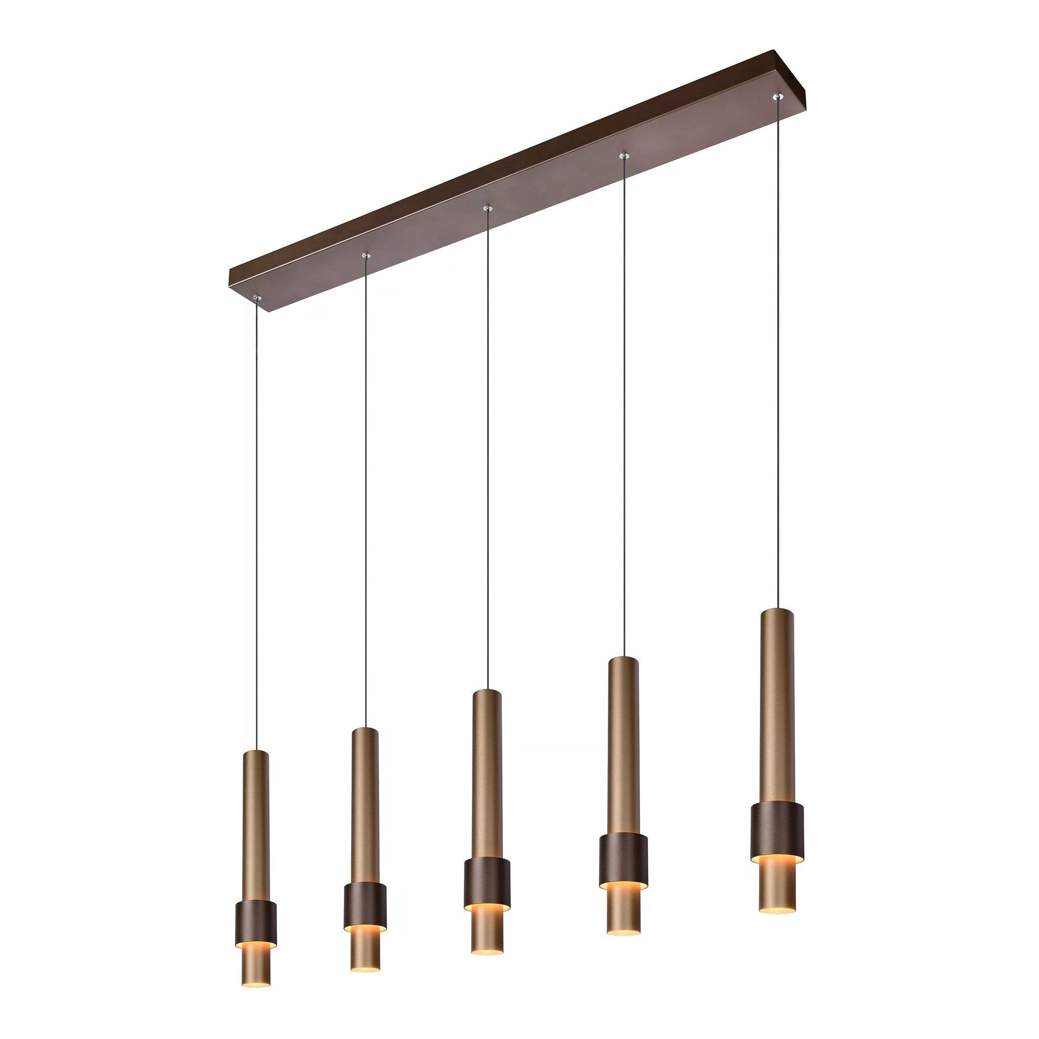 Lucide MARGARY - Hanglamp - LED Dimb. - 5x4,2W 2700K - Koffie