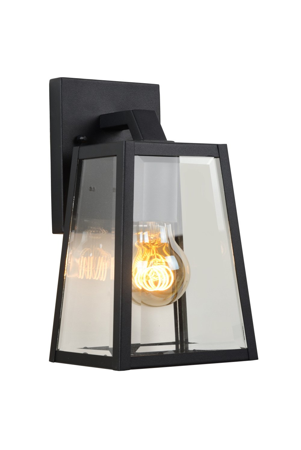 Lucide MATSLOT - Wandlamp Binnen/Buiten - 1xE27 - IP23 - Zwart