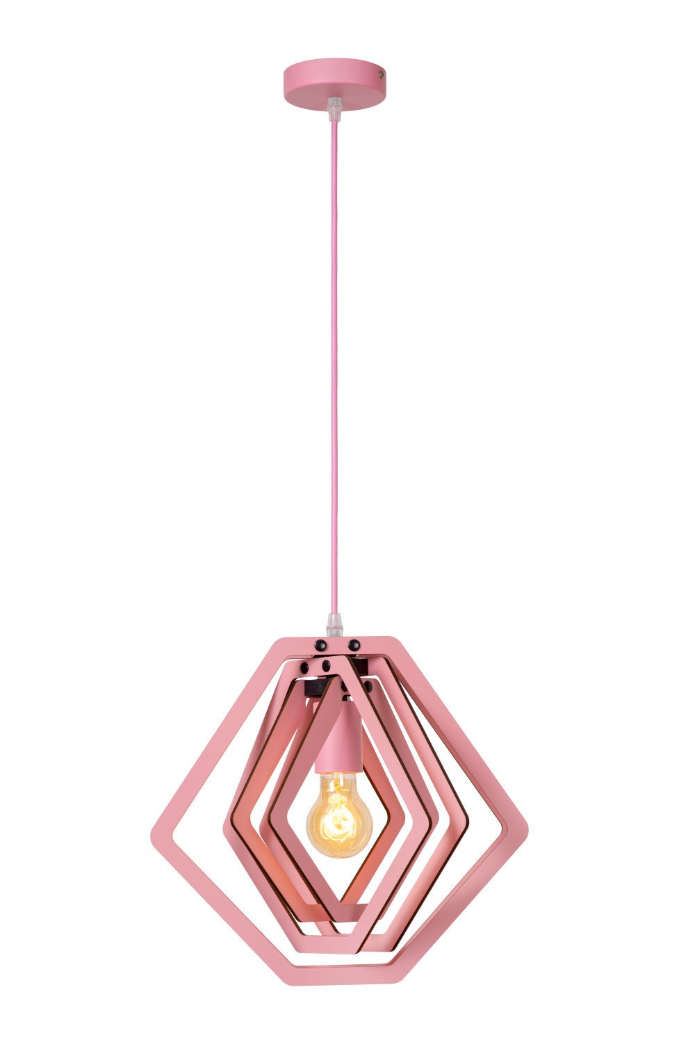 Lucide MAURO - Hanglamp Kinderkamer - 1xE27 - Roze