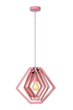 Lucide MAURO - Hanglamp Kinderkamer - 1xE27 - Roze