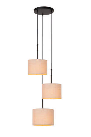 Lucide MAYA - Hanglamp - Ø 46 cm - 3xE27 - Beige