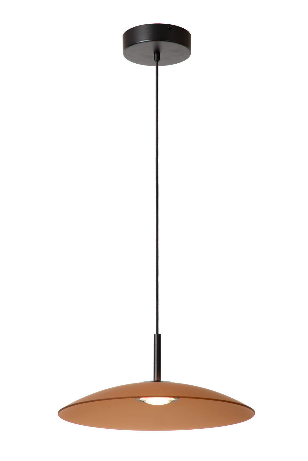 Lucide MENGA - Hanglamp - Ø 40 cm - LED Dimb. - 1x11W 2700K - Amber