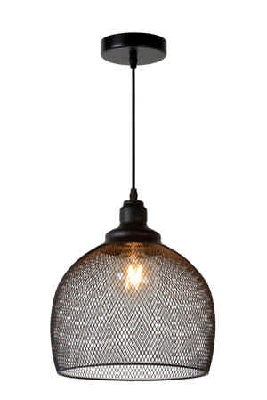 Lucide MESH - Hanglamp - Ø 28 cm - 1xE27 - Zwart