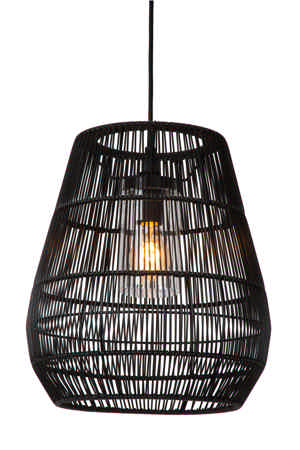 Lucide NERIDA - Hanglamp Binnen/Buiten - Ø 35 cm - 1xE27 - IP44 - Zwart