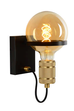 Lucide OTTELIEN - Wandlamp - Ø 17,7 cm - 1xE27 - Zwart