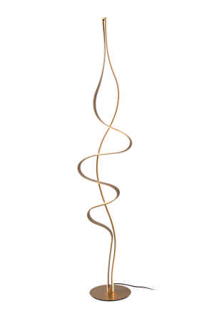 Lucide Premium LAMBADA - Vloerlamp - LED Dimb. - 1x38W 2700K - Mat Goud / Messing