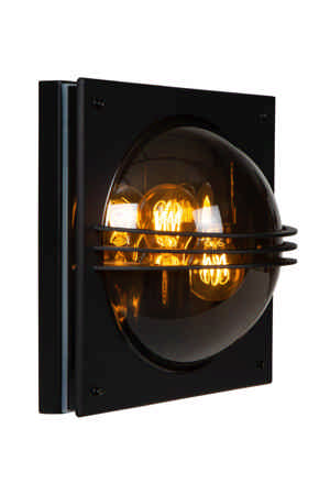 Lucide PRIVAS - Wandlamp Binnen/Buiten - 2xE27 - IP44 - Zwart