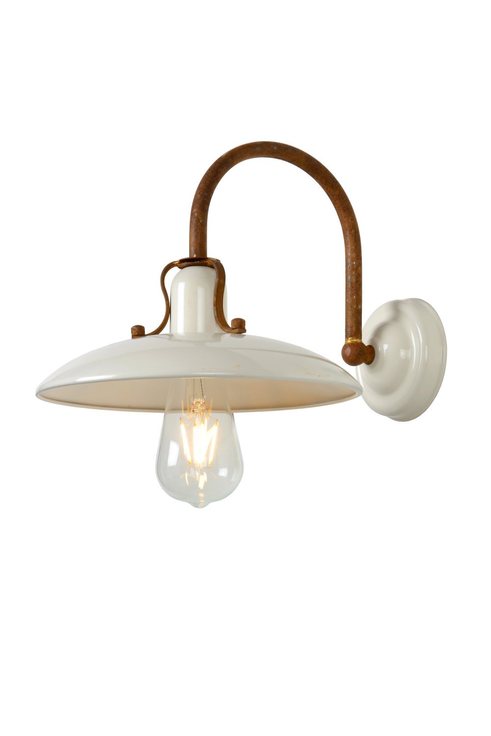 Lucide RÖMER - Wandlamp - 1xE27 - Beige