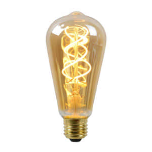 Lucide ST64 - Filament lamp - Ø 6,4 cm - LED Dimb. - E27 - 1x4,9W 2200K - Amber