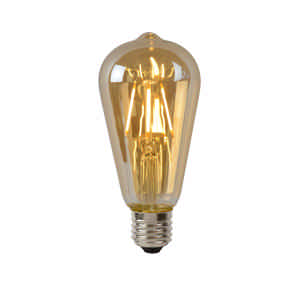 Lucide ST64 - Filament lamp - Ø 6,4 cm - LED Dimb. - E27 - 1x5W 2700K - Amber