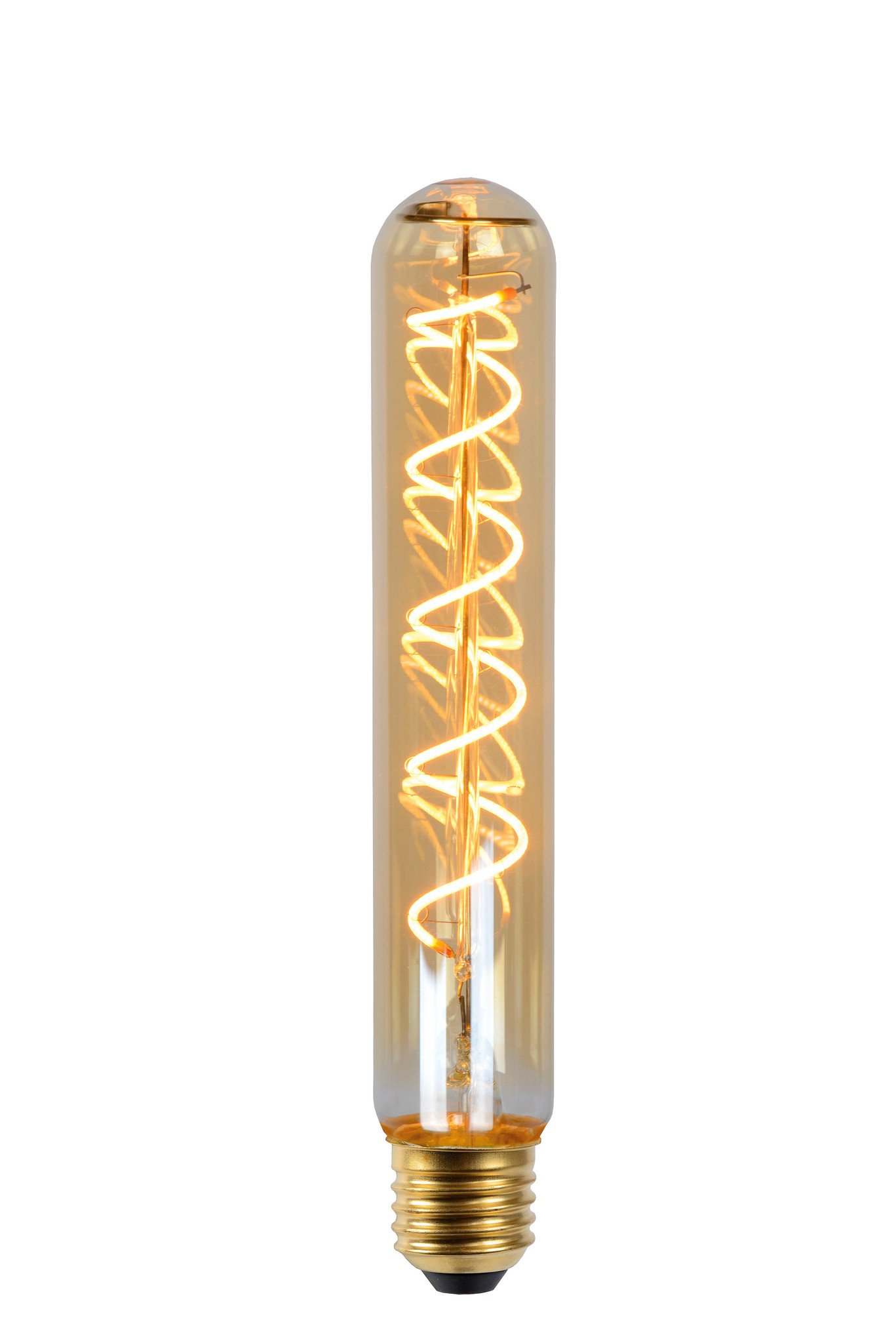 Lucide T32 - Filament lamp - Ø 3,2 cm - LED Dimb. - E27 - 1x4,9W 2200K - Amber