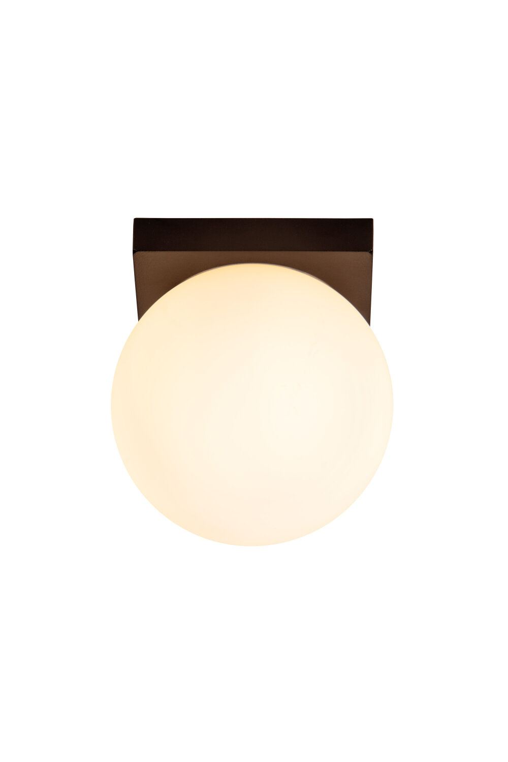 Lucide TASSA - Plafonnière Badkamer - Ø 13,5 cm - LED Dim to warm - 1x12W 1800K/3000K - IP40 - Zwart