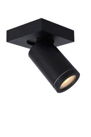 Lucide TAYLOR - Plafondspot Badkamer - LED Dim to warm - GU10 - 1x5W 2200K/3000K - IP44 - Zwart