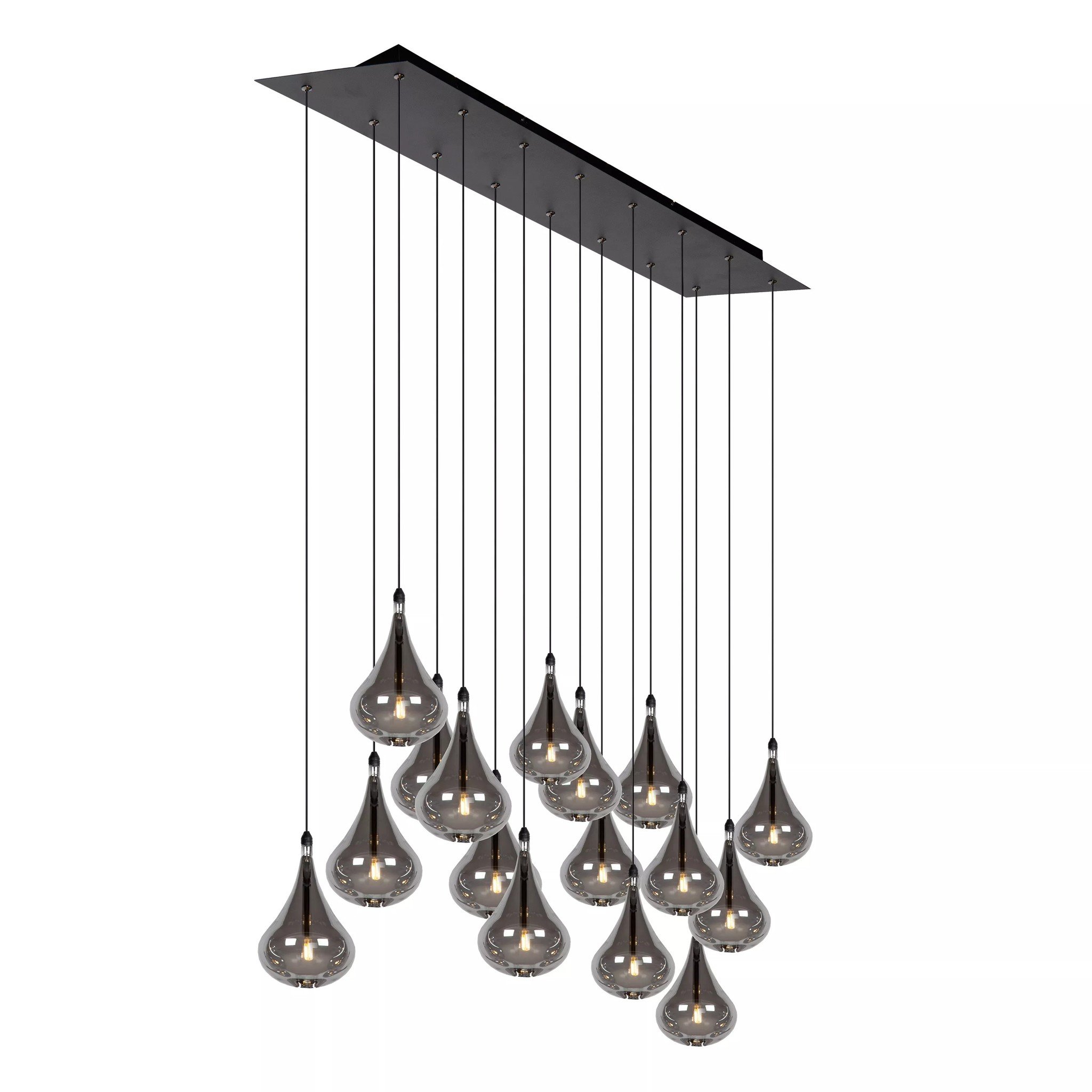 Lucide TEARS - Hanglamp - LED Dimb. - G4 - 16x1,5W 3000K - Zwart