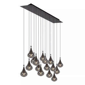 Lucide TEARS - Hanglamp - LED Dimb. - G4 - 16x1,5W 3000K - Zwart