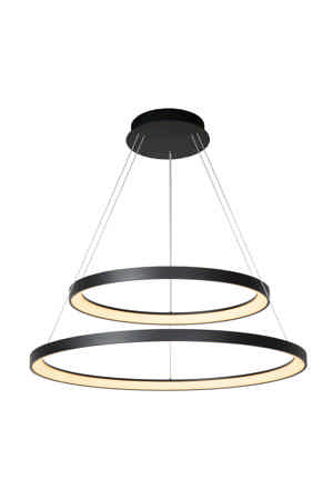 Lucide VIDAL - Hanglamp - Ø 78 cm - LED Dimb. - 1x92W 2700K - Zwart